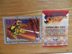 1993 SKYBOX DC THE RETURN OF SUPERMAN CARD # 36 SIGNED JON BOGDANOVE, WITH POA