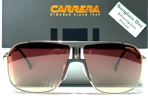 CARRERA Polished Gold & Black UV PROTECTIVE Brown Gradient Sunglass 1043/S 2M2HA - Picture 1 of 19