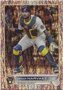 2022 Topps Factory Set OMAR NARVAEZ Sparkle Foil Board /390 Brewers #139 - Picture 1 of 1