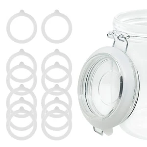 12 Piece Rubber Seal Ring for Glass Jars, Airtight Silicone Replacement Gasket - Picture 1 of 7