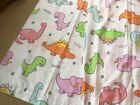 Zappi Unlined Curtains. Pastel Dinosaurs.55" L X 64" W.