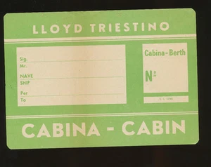 Unused Cabin Class Luggage Decal - Lloyd Triestino - Picture 1 of 1