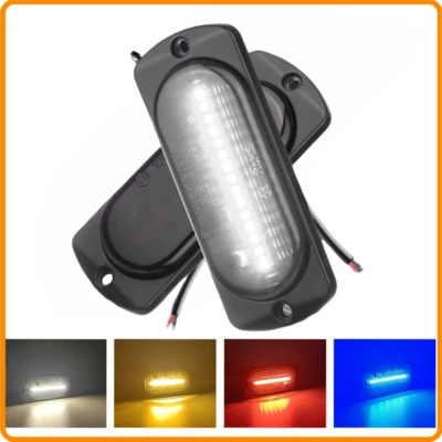 2Pcs 12V-24V 15-LED Side Marker Clearance Light Lamp Truck Trailer Van Smoked - Image 1 of 4