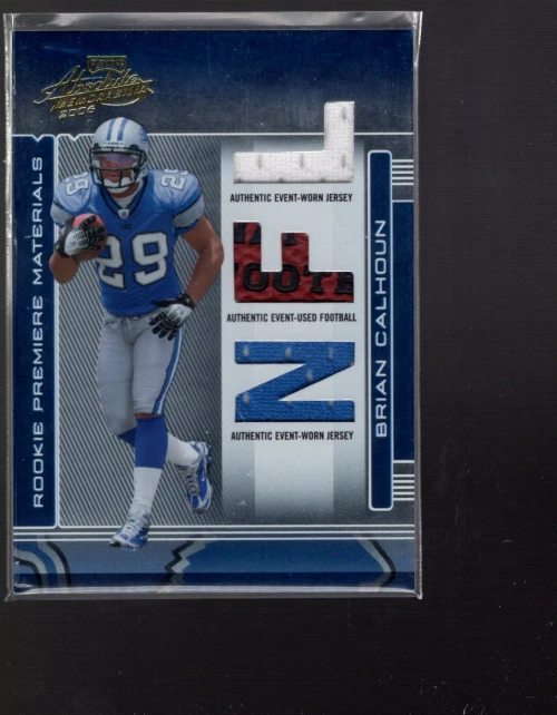A9391- 2006 Absolute Memorabilia #281 Brian Calhoun RPM RC Jersey Ball /849 - Image 1 of 1