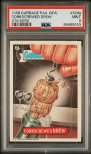 PSA 9 MINT 1988 Topps Garbage Pail Kids #529a CORKSCREWED DREW Series 13 OS13 ** - Picture 1 of 3