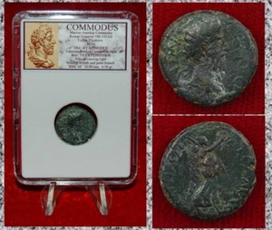 Ancient Roman Empire Coin COMMODUS Nike Lydia, Thyateira Mint - Picture 1 of 4