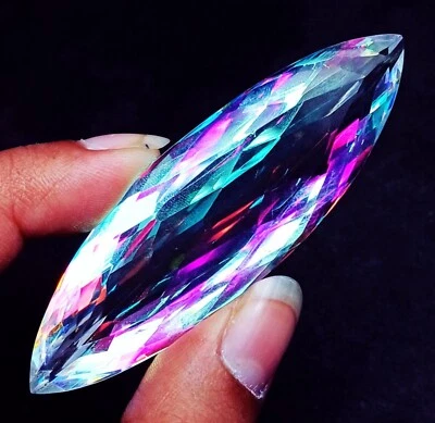 Mystic Quartz Rainbow 105.40+ Ct Certified Loose Gemstone With Free Gift - Image 1 of 4