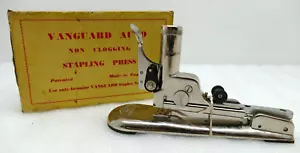 Vintage 1930s Stapler Vanguard Auto Non Clogging Stapling Press English Made - Picture 1 of 14