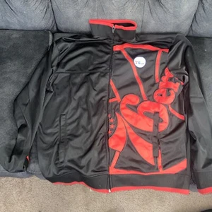 NBA PHILADELPHIA 76ers SIXERS Men's BLACK Track JACKET Size XXL. "a 3 POINTER" - Picture 1 of 2