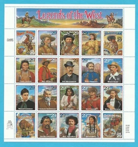2869 US  Legends of the West  Never Hinged Sheet  issued year 1994 - Picture 1 of 2
