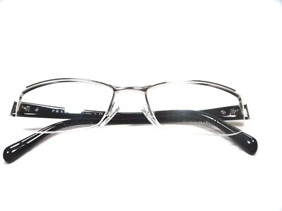 Prada Eyeglasses VPR 53N Silver/Black 2BB-1O1 Size 53mm Optical Frame - Image 1 of 4