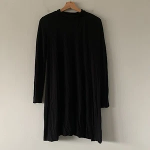 Jil Sander Navy Kleid Damen 36 Schwarz Langarm Mini Kurz Minimalistisch Strechy - Bild 1 von 14