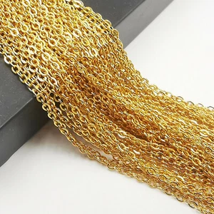 GNAYY Lot 10m stainless steel Thin 1.5mm Strong Oval chain Jewelry Finding Chain - Picture 1 of 3