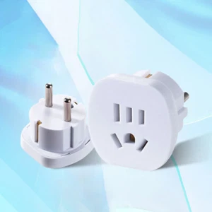 EU Plug Adapter US UK EU To EU Plug Adapter Converter 2/3Pin Electric Socket - Photo 1/13