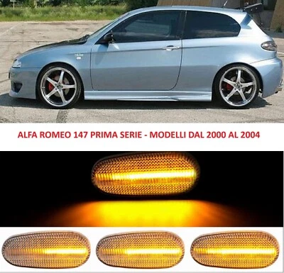 FRECCE LATERALI LED DINAMICHE SEQUENZIALI ALFA 147 SERIE 1 2000-2004 CRYSTAL - Immagine 1 di 4