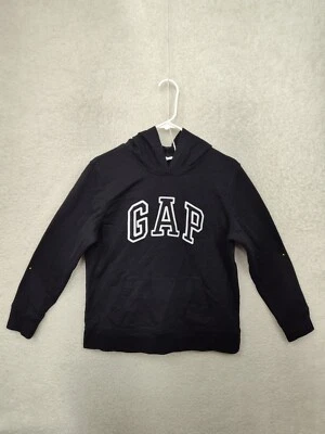 Sudadera Gap Niñas Mediun Negra Polar Manga Larga Sudadera con Capucha Bolsillo Pullover Foto 1 de 4