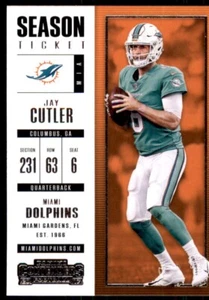 Biglietto Stagione Contenders 2017 Jay Cutler Miami Dolphins #92 - Foto 1 di 2