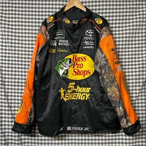 NASCAR Martin Truex Jr Bass Pro Shops Full-Snap Black Camouflage XL Jacket - Picture 1 of 18