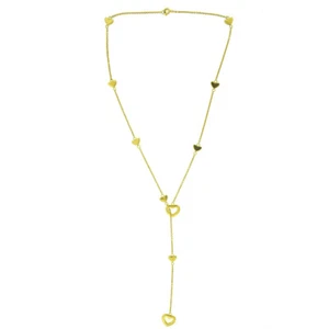 Halskette 18 Karat Gelbgold verstellbar Herz  - Bild 1 von 4
