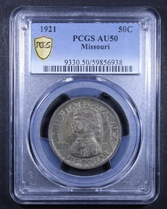1921 Missouri Commemorative Half Dollar - 50c PCGS AU50 - PCGS Gold Shield - Picture 1 of 4