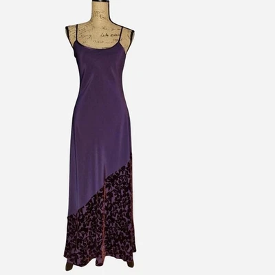 Vintage 90s Long Bias Cut Slip Dress UK 12/14  (US  10) - Image 1 of 4