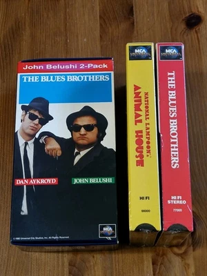 Set 1980 Blues Brothers + Animal House VHS New Factory Sealed Watermark MCA  Foto 1 de 4
