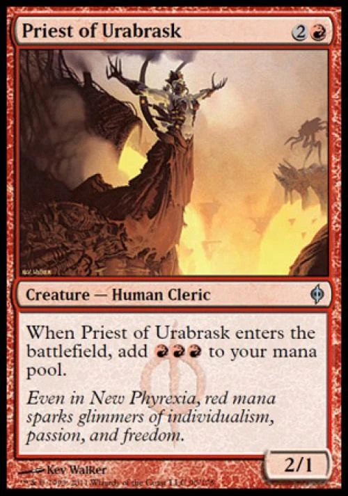 Priest of Urabrask - Medium Play MTG New Phyrexia - Image 1 of 1