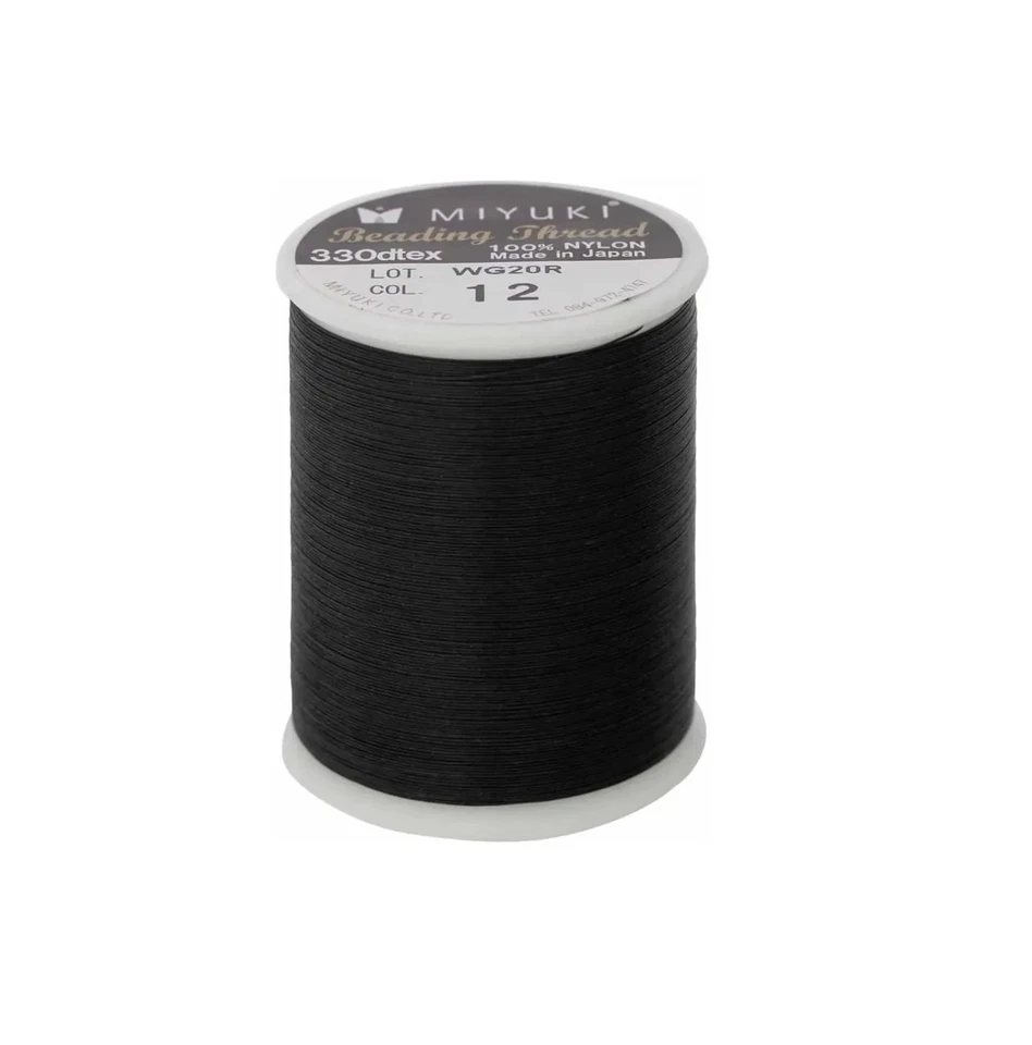 Miyuki Beading Nylon Thread Black, 545 Yd Spool, 330dtex / 0.2mm Diameter - Image 1 of 3