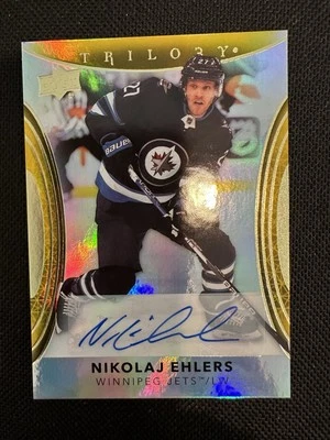 2022-23 Trilogy Hockey Nikolaj Ehlers 38 Gold Foil Autograph - Image 1 of 2