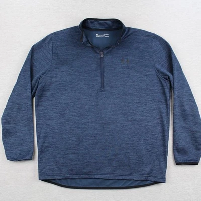 Pullover suelto Under Armour polar 1/2 cremallera para hombre talla XL azul poli manga larga Foto 1 de 4