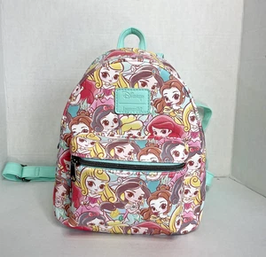Mini sac à dos Loungefly Disney Chibi Princess neuf 12" - Photo 1/5