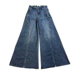 Vintage Dakota Blue Bell Bottom Jeans Damen 3/26 Flare High Rise Denim Retro - Bild 1 von 9
