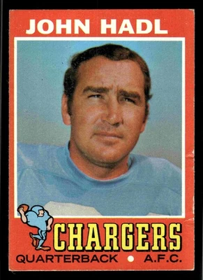 1971 Topps John Hadl #255 - San Diego Chargers - Image 1 of 2