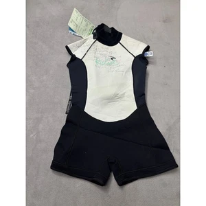 Rip Curl Womens Core Sleeve Spring Suit Wetsuit Size 12 Black White - Picture 1 of 13