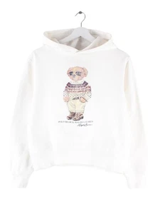 Ralph Lauren Mujer Polo Bear Print Hoodie Blanco M - Imagen 1 de 4
