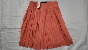 NUOVA MINIGONNA SALMONE BANANA REPUBLIC DONNA ELASTICO IN VITA PLISSETTATA TAGLIA 0 - Foto 1 di 3