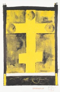 H. OROSCHAKOFF (*1955), Abstraktes Kreuzbild, Serigraphie Moderne Abstrakt - Picture 1 of 5