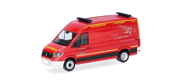 Herpa 098236 - 1:87 VW Crafter Furgone Alto "Vigili Del Fuoco Volontari Laatzen" - Immagine 1 di 1