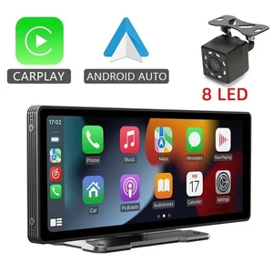 10.26″ Car Mirror Radio Multimedia Player Wireless Carplay Android Aux USB - Picture 1 of 9