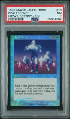 PSA 7 - 1999 Magic The Gathering Urza's Destiny OPALESCENCE Foil #13 (4562) - Image 1 of 2