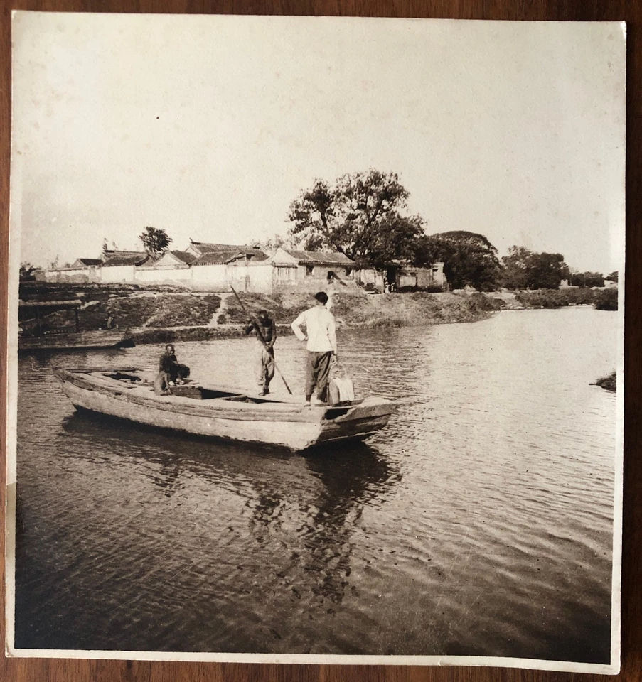 CHINA VIEJA XL FOTO GRANDE BARCO CHINO RÍO!! Foto 1 de 1