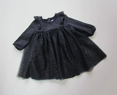 Baby Girls PETIT BATEAU 3-6 Months Tulle Party Dress Outfit  blue gold sparkle - Image 1 of 4