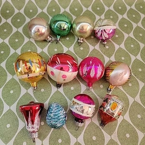 Lote de 12 bolas de decoración de árbol de Navidad retro vintage - Imagen 1 de 13
