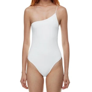Body Babaton Contour Blanco Un Hombro Cami Correa Espagueti Talla S NUEVO Etiquetas - Imagen 1 de 9