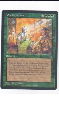 MTG GERMAN BLACK BORDERED REBIRTH FBB EX+ MAGIC THE GATHERING CARD GREEN RARE - Image 1 of 4