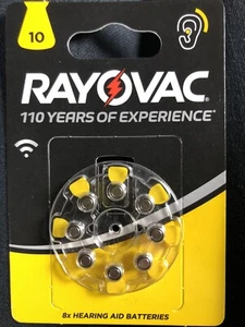 Rayovac 10 Hearing Aid Battery 8 Pack PR70 Sealed FREEPOST - Picture 1 of 3