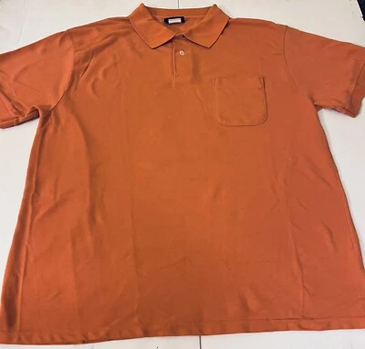 Puritan Short Sleeve Peach Color Polo Golf Collar Shirt Men's Size Large - Image 1 of 4