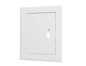 Pannello di accesso in metallo bianco con maniglia e serratura magnetica / patta botola in acciaio da parete - Foto 1 di 5