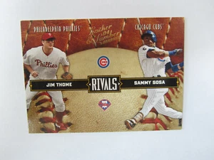 2004 Donruss Leather & Lumber Rivals # LLR-40 Jim Thome Sammy Sosa # 1481/2499 - Picture 1 of 2