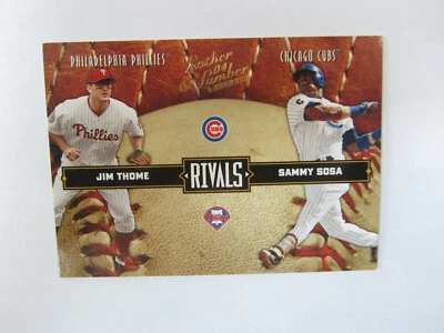 2004 Donruss Leather & Lumber Rivals # LLR-40 Jim Thome Sammy Sosa # 1481/2499 - Image 1 of 2